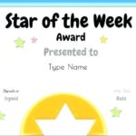 Star Award Certificate Template