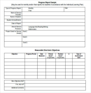 Student Progress Report Template (2) - TEMPLATES EXAMPLE | TEMPLATES ...