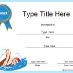 Swimming Award Certificate Template