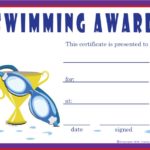 Swimming Award Certificate Template