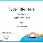 Swimming Award Certificate Template