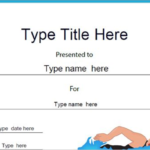 Swimming Certificate Templates Free