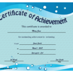 Swimming Certificate Templates Free