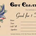 Tattoo Gift Certificate Template