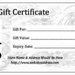 Tattoo Gift Certificate Template