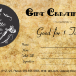 Tattoo Gift Certificate Template