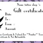 Tattoo Gift Certificate Template