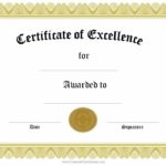 Template For Certificate Of Award