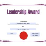 Template For Certificate Of Award