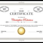 Template For Share Certificate