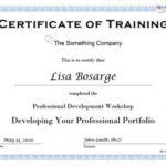 Template For Training Certificate