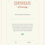 Template For Training Certificate