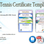 Tennis Certificate Template Free