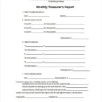 Treasurer Report Template