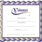 Volunteer Certificate Templates