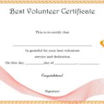 Volunteer Certificate Templates