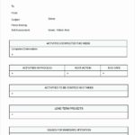 Weekly Activity Report Template