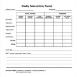 Weekly Activity Report Template