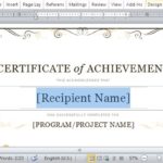 Word 2013 Certificate Template