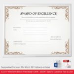 Word 2013 Certificate Template