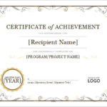 Word Template Certificate Of Achievement