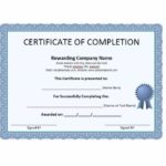 Word Template Certificate Of Achievement