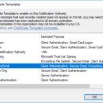 Workstation Authentication Certificate Template