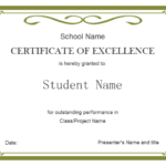 Academic Award Certificate Template