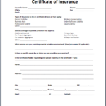 Acord Insurance Certificate Template