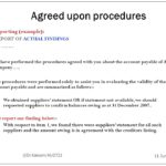 Agreed Upon Procedures Report Template