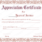 Anniversary Certificate Template Free