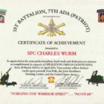 Army Certificate Of Achievement Template