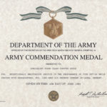 Army Certificate Of Achievement Template