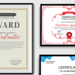 Award Certificate Design Template