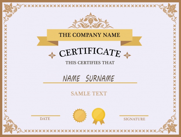 Award Certificate Design Template