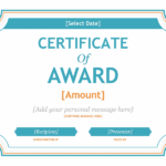 Award Certificate Templates Word 2007