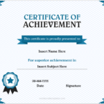 Award Certificate Templates Word 2007