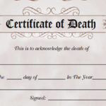 Baby Death Certificate Template