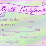 Baby Doll Birth Certificate Template