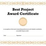 Best Performance Certificate Template