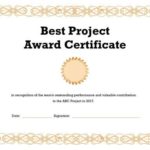 Best Performance Certificate Template