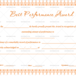 Best Performance Certificate Template