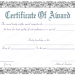 Best Performance Certificate Template