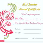 Best Teacher Certificate Templates Free