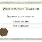 Best Teacher Certificate Templates Free