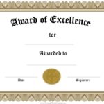 Blank Award Certificate Templates Word