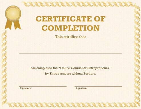 Blank Certificate Templates Free Download