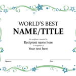 Borderless Certificate Templates