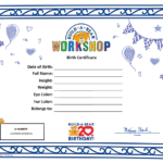 Build A Bear Birth Certificate Template