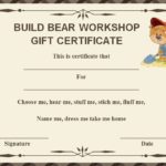 Build A Bear Birth Certificate Template